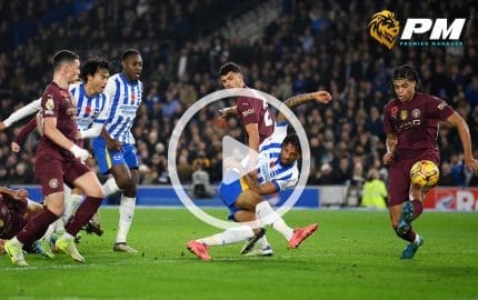 ไฮไลท์ฟุตบอล พรีเมียร์ลีก : ไบร์ตัน vs แมนฯ ซิตี้