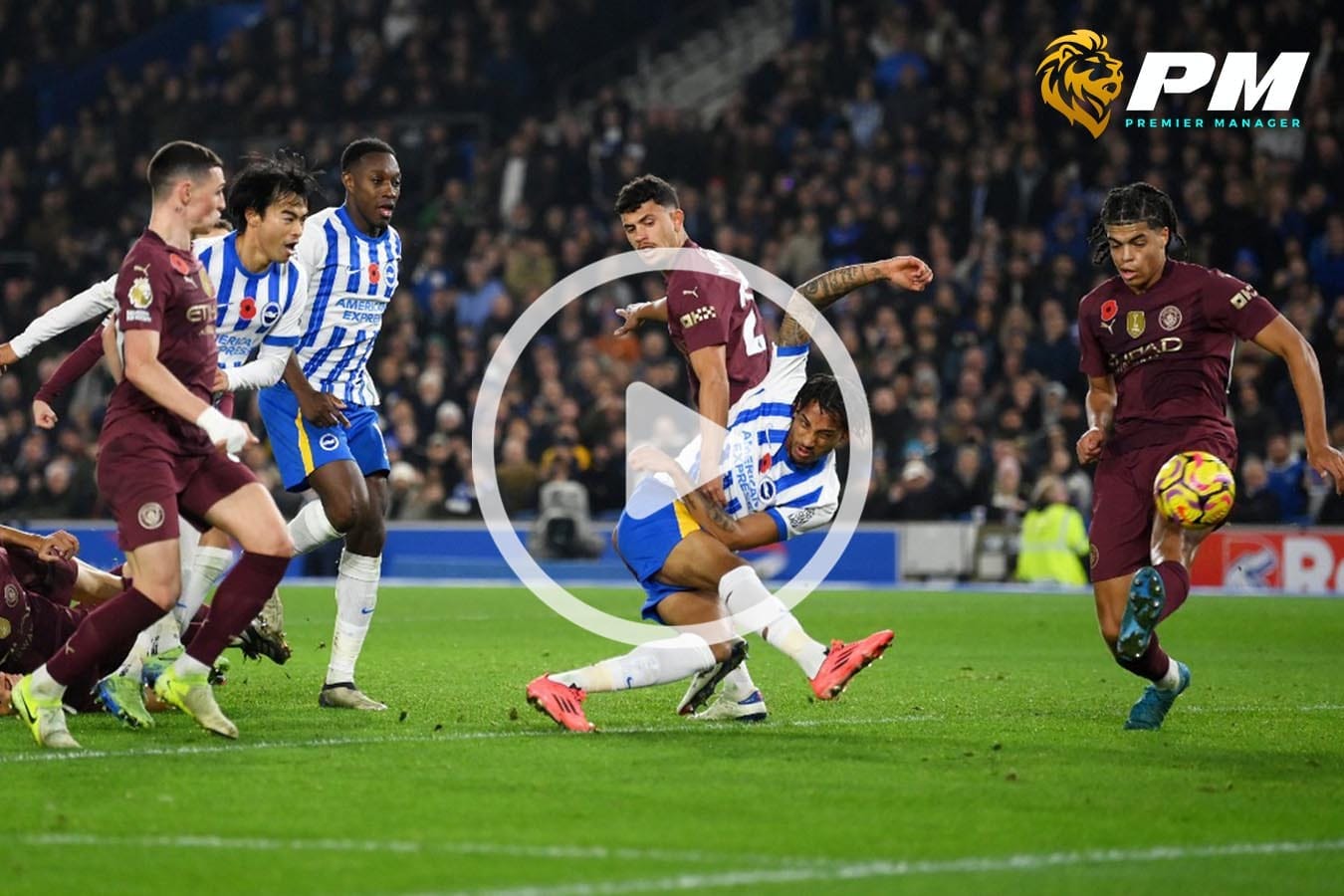 ไฮไลท์ฟุตบอล พรีเมียร์ลีก : ไบร์ตัน vs แมนฯ ซิตี้